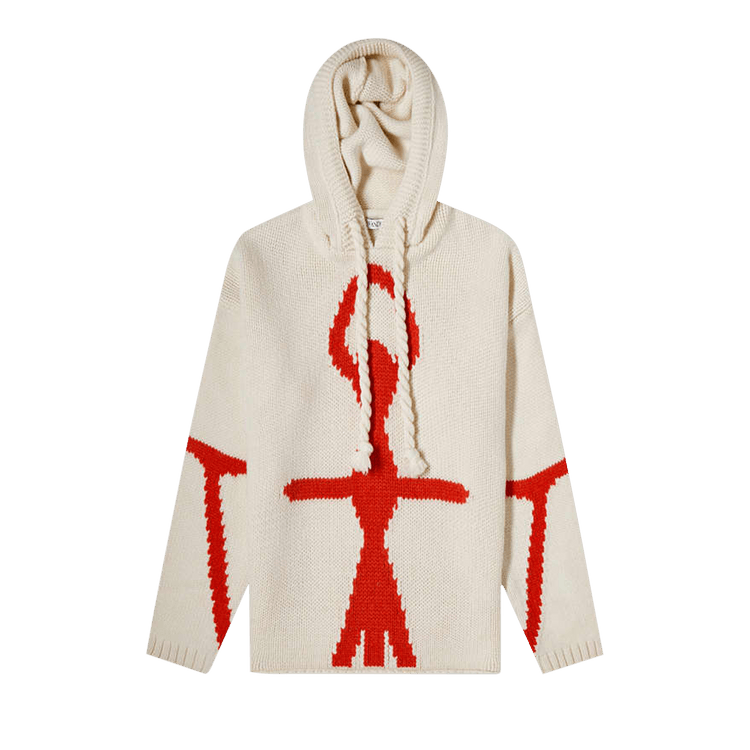 JW Anderson Anchor Logo Hoodie "White/Orange"