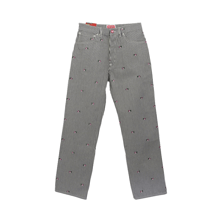 Kenzo Rinse Striped Suisen Relaxed Jeans "Blue Denim"