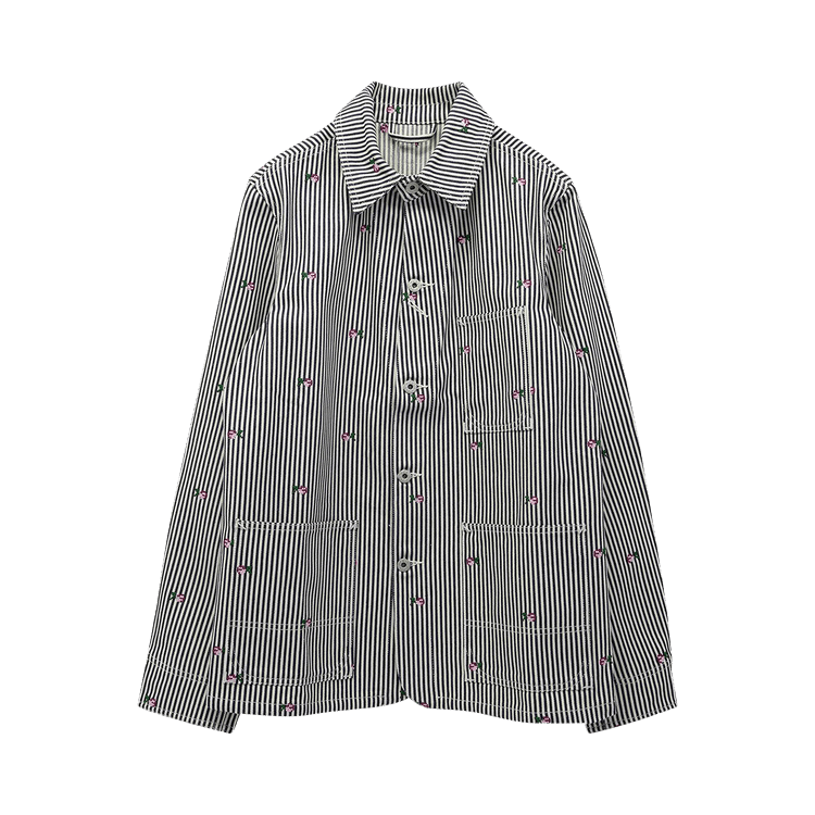 Kenzo Pixel Stripe Denim Jacket "Blue Denim"