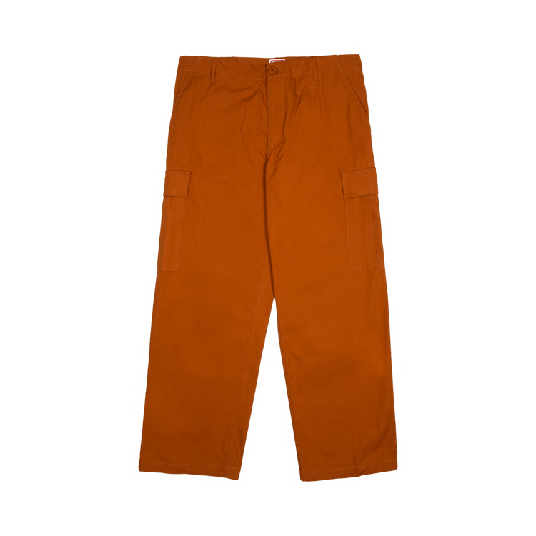 Kenzo Mid Rise Straight Leg Cargo Pants "Dark Camel"