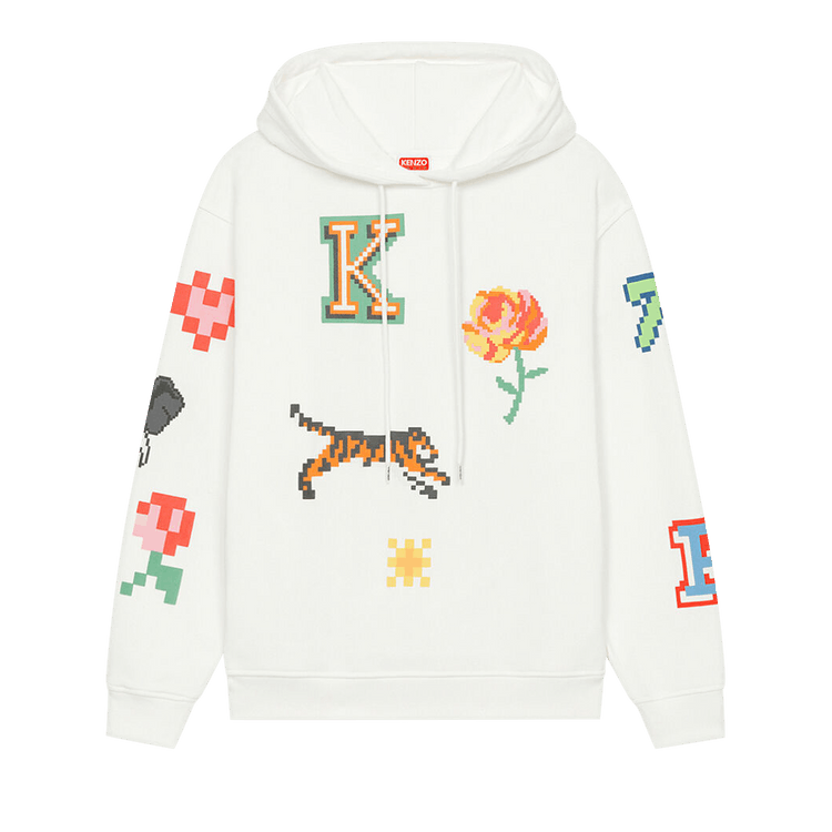 Kenzo Pixel Hoodie "Off White"