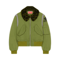 Kenzo Hana Leopard Bomber Jacket "Khaki"