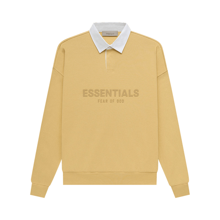 Fear of God Essentials Waffle Henley Rugby "Light Tuscan"