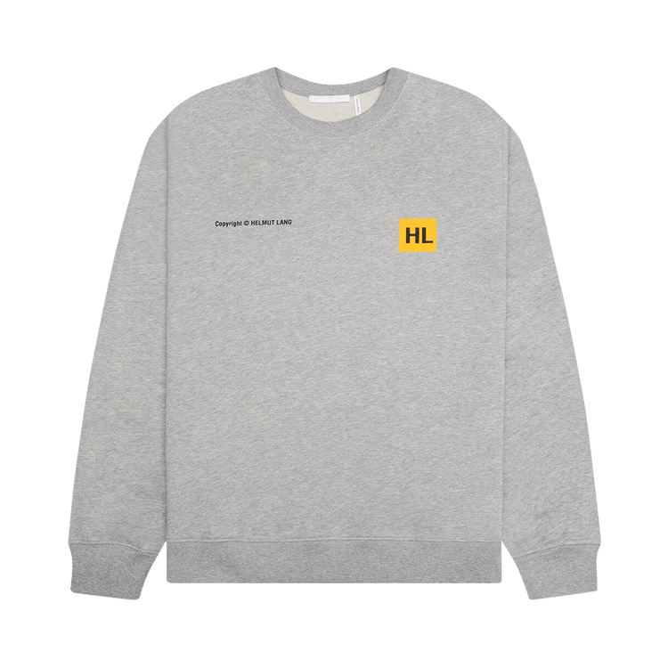 Helmut Lang Graphic Print Crewneck Sweatshirt "Vapor Heather"