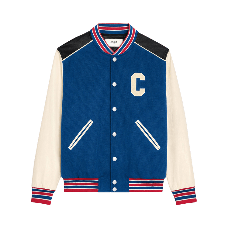 CELINE Oversized Wool Teddy Jacket "Cobalt"