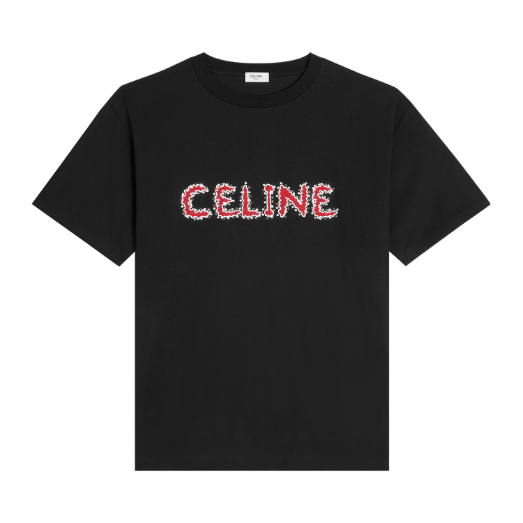 CELINE Logo T-Shirt "Black/Red"