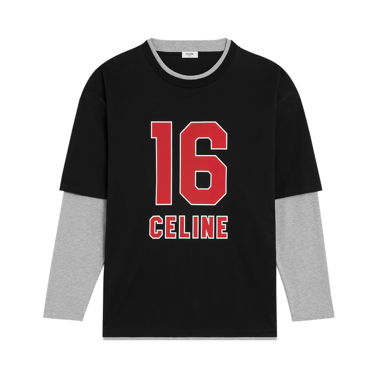 CELINE 16 Skater T-Shirt "Black/Gey/Red"