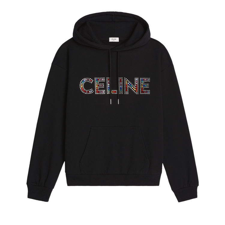 CELINE Rhinestones Hoodie "Black/Multicolor"