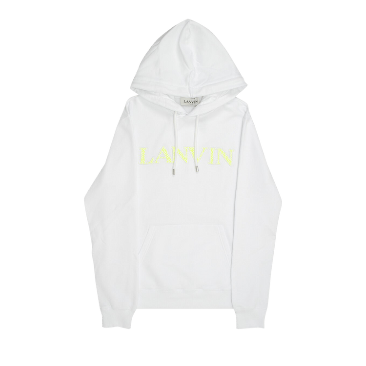 Lanvin Curb Long Fleece Eusebio Hoodie "Optic White"