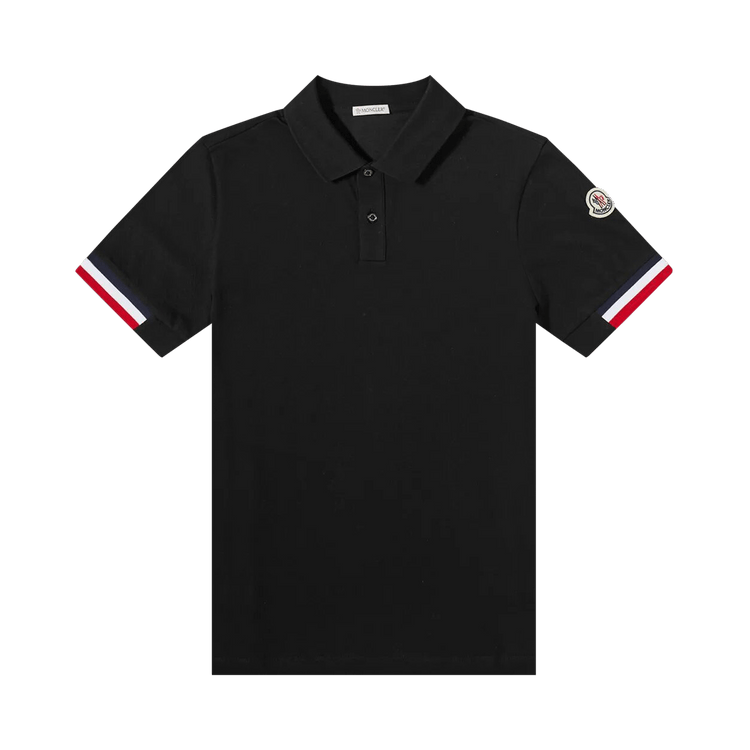 Moncler Logo Patch Short-Sleeve Polo Shirt "Black"