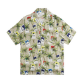 Rhude Cigarette Print Button Up "Taupe/Multicolor"