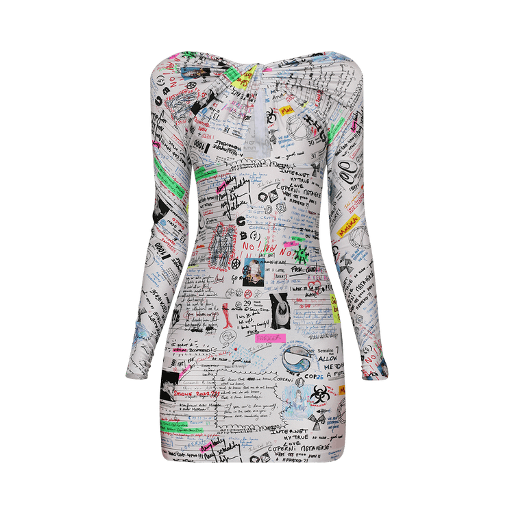 Coperni Twisted Cut Out Jersey Dress "Multicolor"