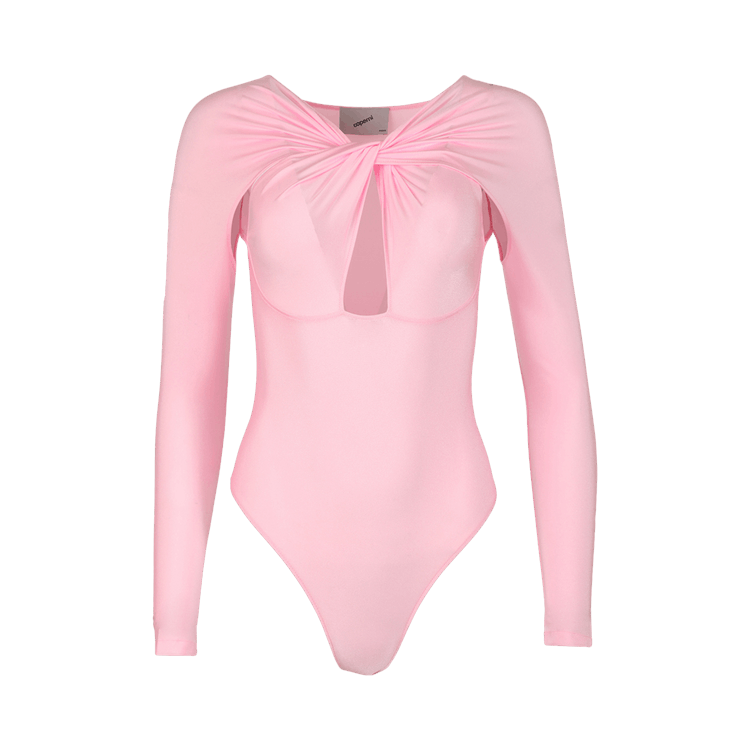 Coperni Twisted Cut Out Jersey Bodysuit "Light Pink"