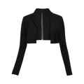 Coperni Hybrid Cropped Tailored Jacket "Black"