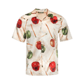 Nahmias Apple Silk Short-Sleeve Button Down "Sand"