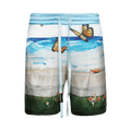 Nahmias Butterfly Beach Silk Shorts "Blue/Multicolor"