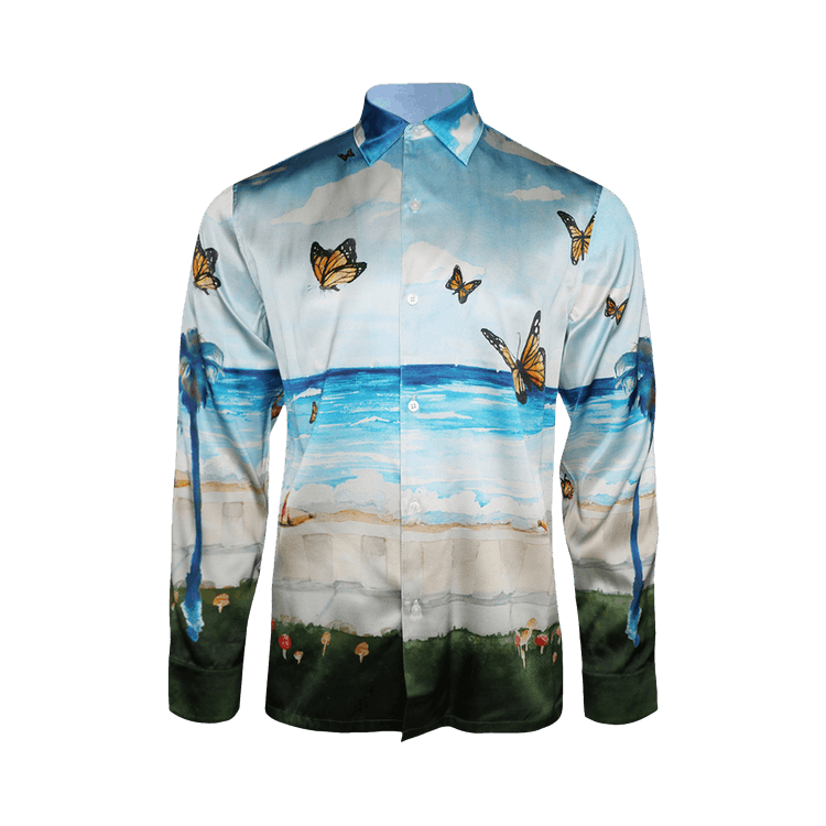 Nahmias Butterfly Beach Long-Sleeve Button Down "Blue/Multicolor"