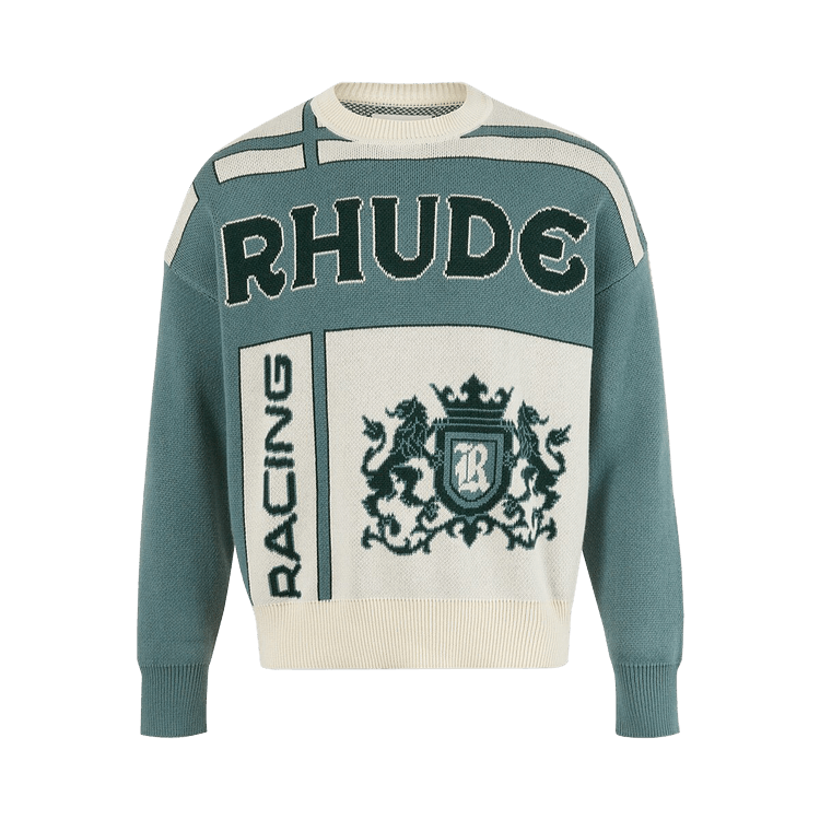 Rhude Palm Knit Crewneck "Ivory/Sage"