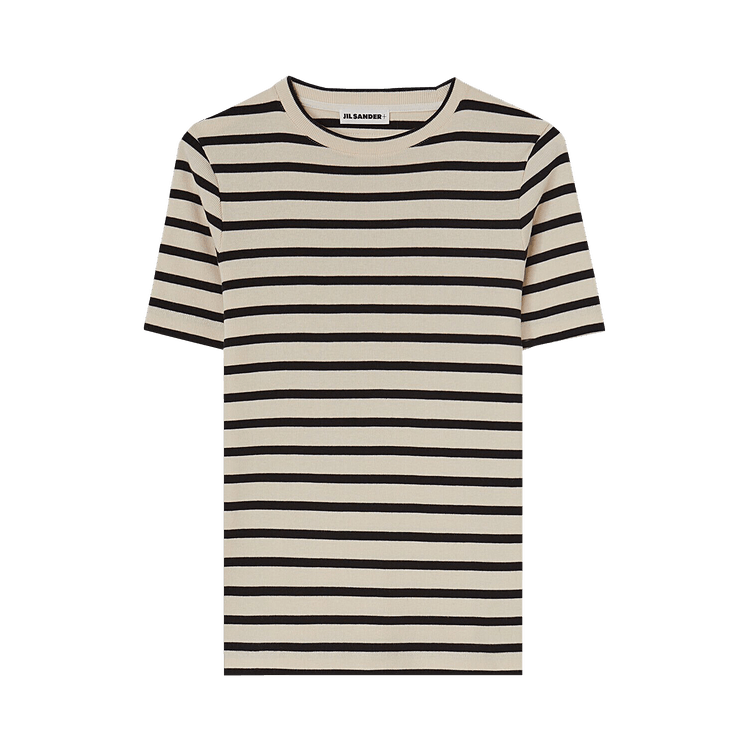 Jil Sander Stripe T-Shirt "Beige/Black"