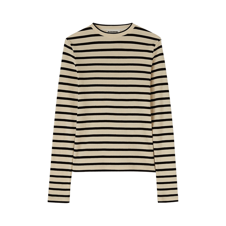 Jil Sander Stripe Long-Sleeved Top "Beige/Black"