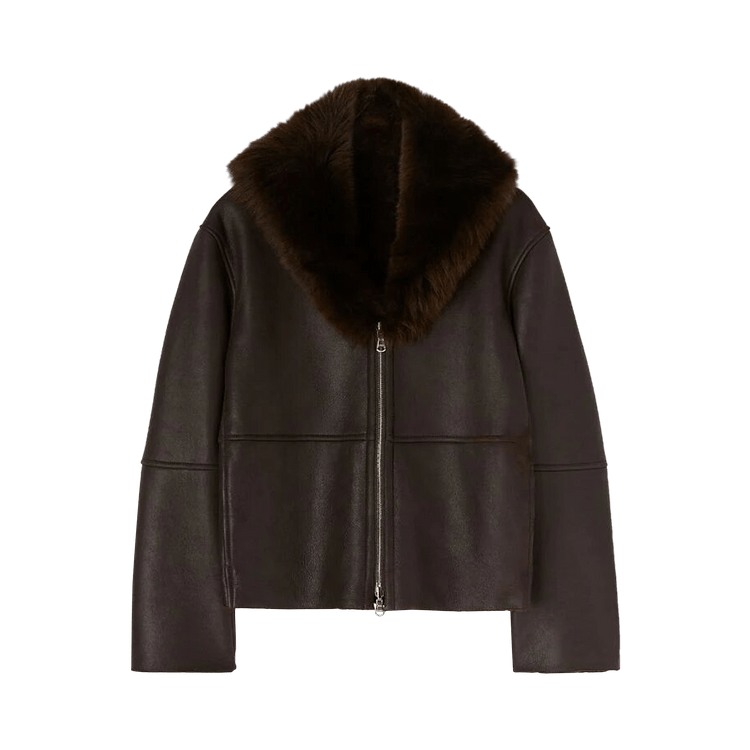Jil Sander Shearling Jacket "Chocolate"