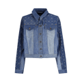 Marine Serre Regenerated Denim Moonogram Jacket "Medium Dark Blue"