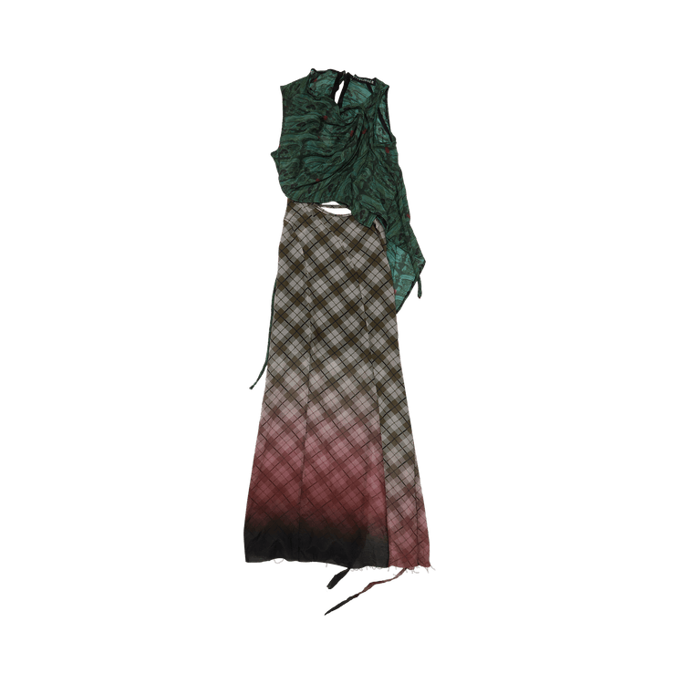 Ottolinger Plaid Printed Dress "Green"