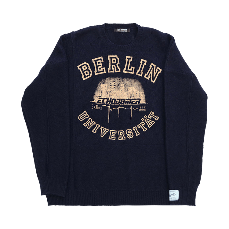Raf Simons Loose Fit Reversed Braid Sweater "Blue"