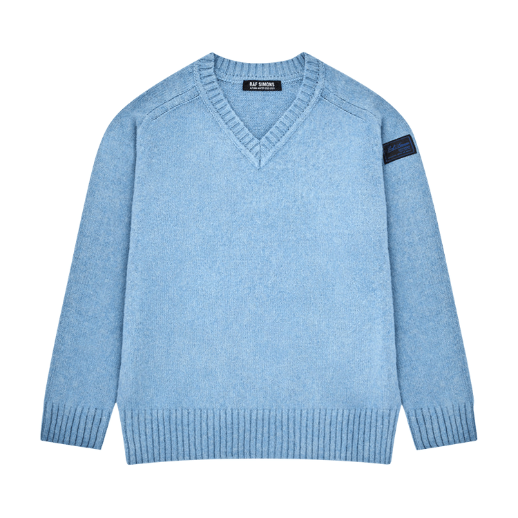 Raf Simons Striped Mohair Crew Knit "Blue"