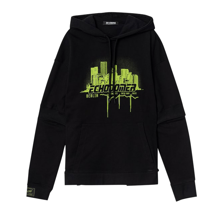 Raf Simons Echodomer Separate Sleeve Hoodie "Black"
