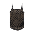 MISBHV Mesh Monogram Draped Top "Black"
