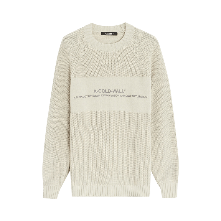 A-Cold-Wall* Dialogue Logo Crew Knit "Bone"