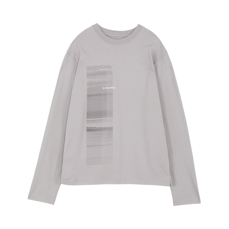 A-Cold-Wall* Diffusion Graphic Long Shirt Tee "Mid Grey"