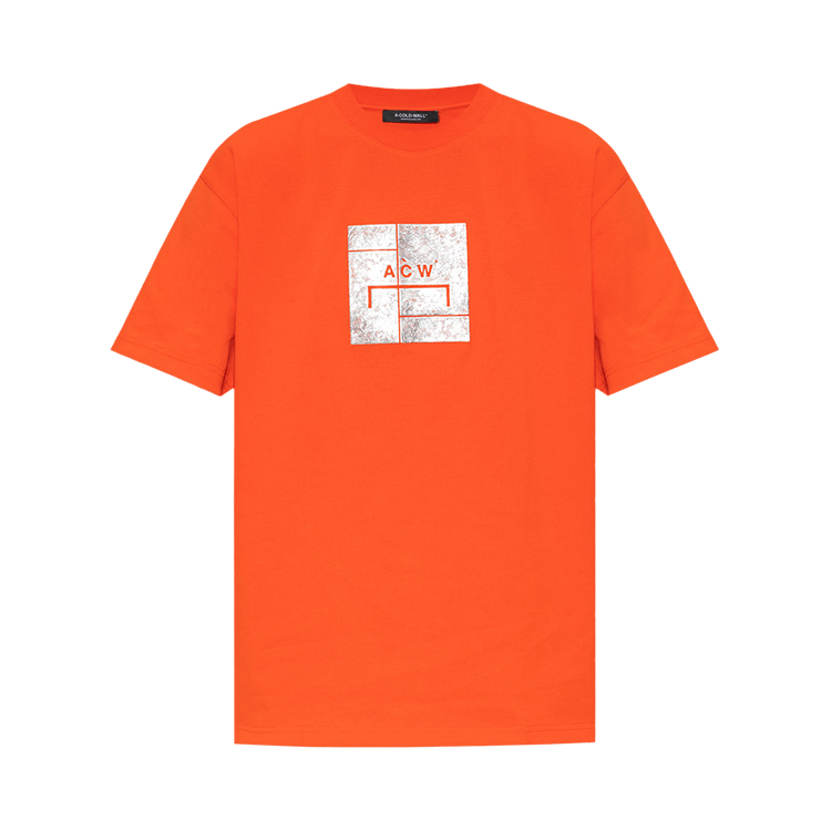 A-Cold-Wall* Foil Grid Short-Sleeve T-Shirt "Volt Red"