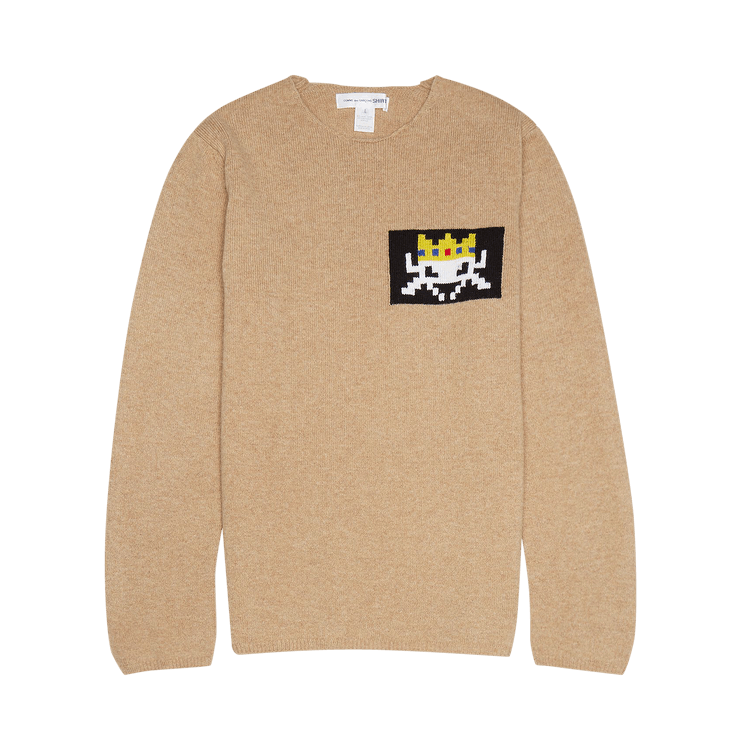 Comme des Garçons SHIRT Jacquard Patterned Crewneck Jumper "Brown"