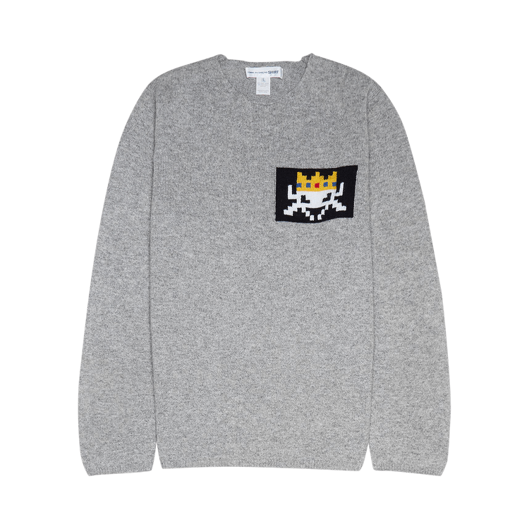 Comme des Garçons SHIRT Jacquard Patterned Crewneck Jumper "Grey"