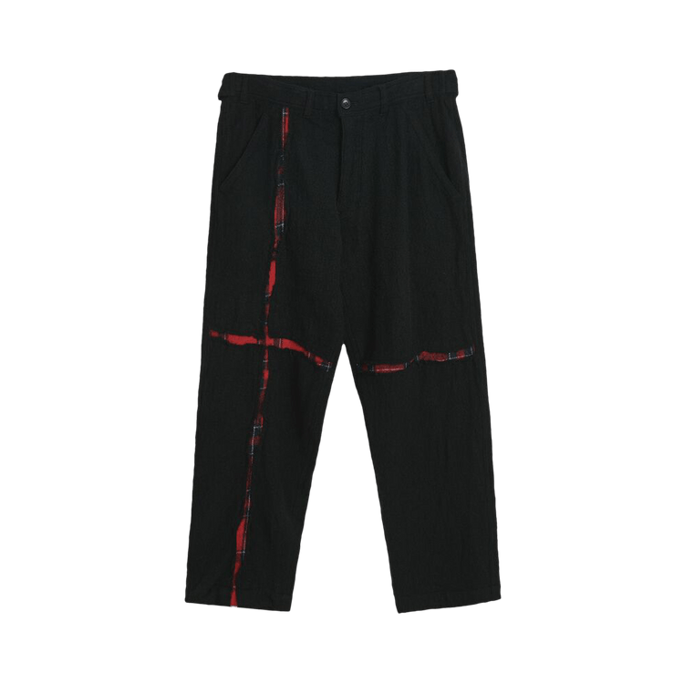 Comme des Garçons SHIRT Plaid Cross Wool Pants "Black"