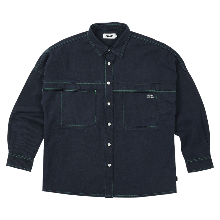 Palace Stitch Up Drop Shoulder Shirt "Navy"
