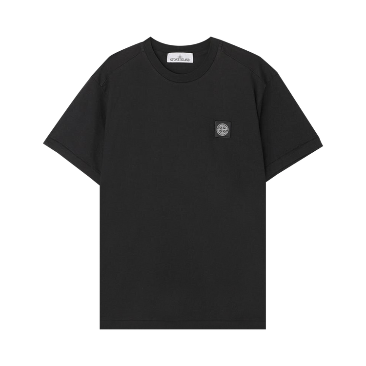 Stone Island Garment Dyed Logo T-Shirt "Black"