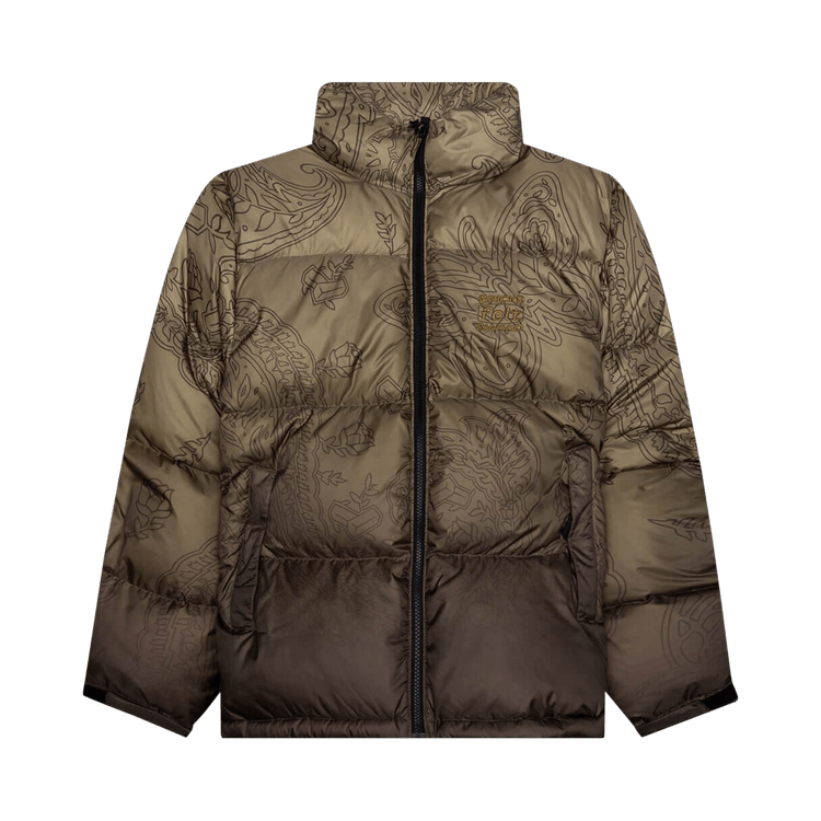 Bricks & Wood x Felt Paisley Butterfly Puffer "Olive"