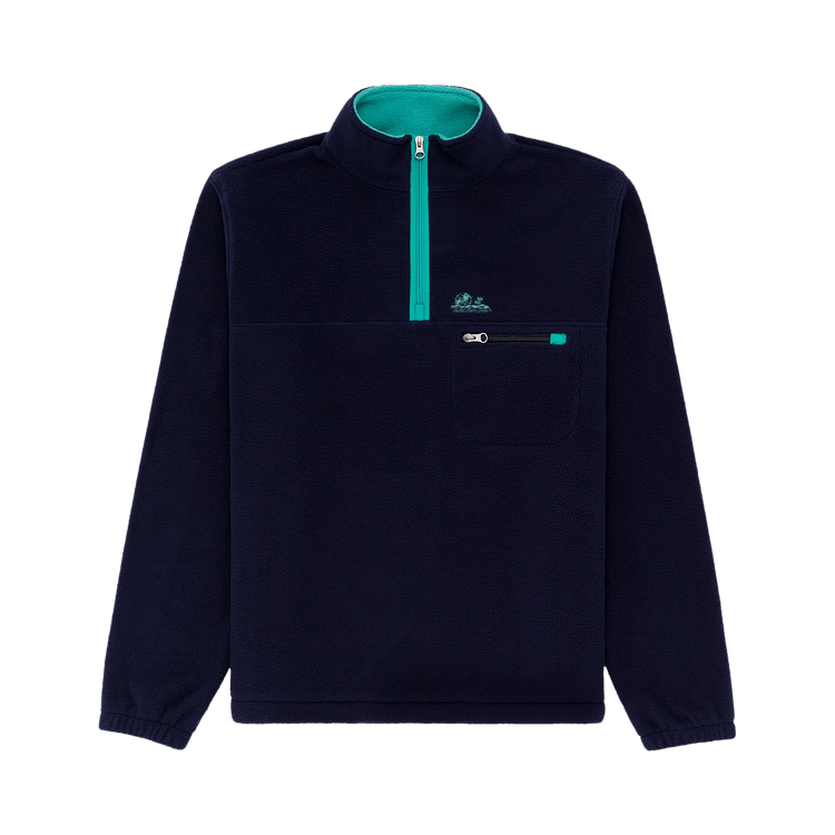 Aimé Leon Dore Quarter Zip Fleece Pullover "Evening Blue"