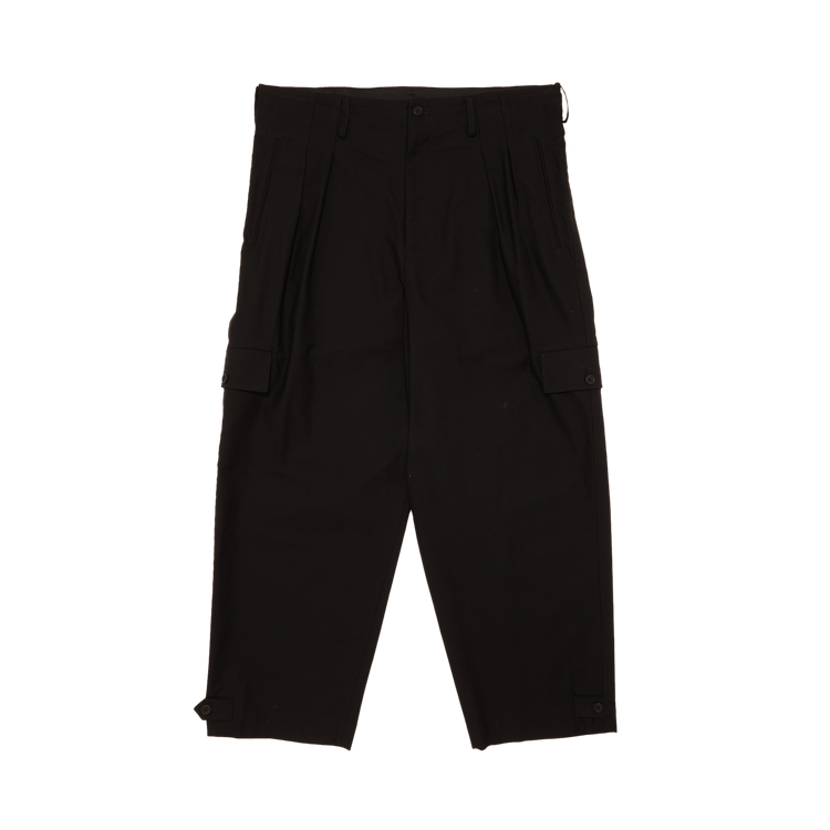 Yohji Yamamoto Side Flap Twill Pants "Black"