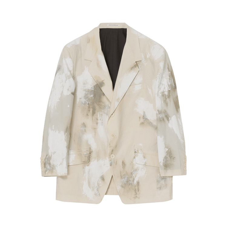 Yohji Yamamoto Classic Twill Printed Jacket "Ivory"