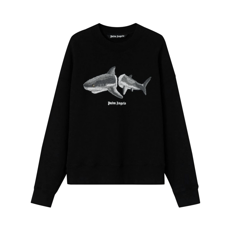 Palm Angels Shark Print Hoodie "Black"
