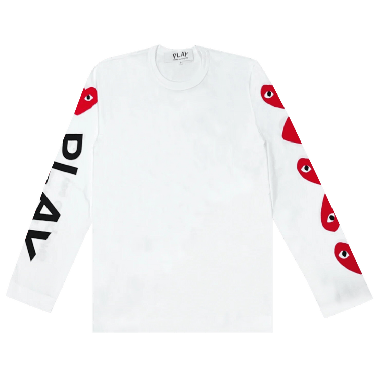 Comme des Garçons PLAY Heart Print T-Shirt "White"