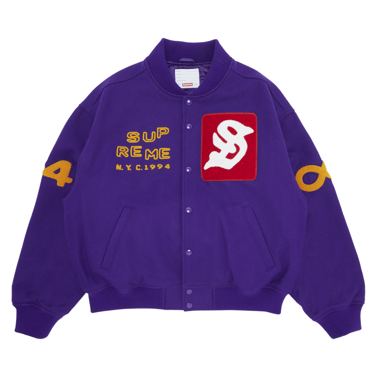 Supreme Tourist Varsity Jacket "Purple"