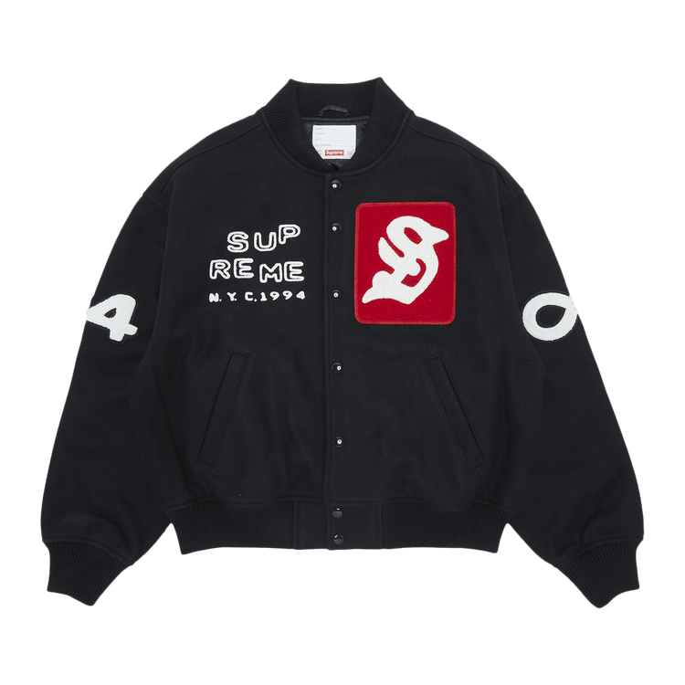 Supreme Tourist Varsity Jacket "Black"
