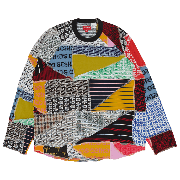 Supreme Patchwork Jacquard Long-Sleeve Top "Multicolor"