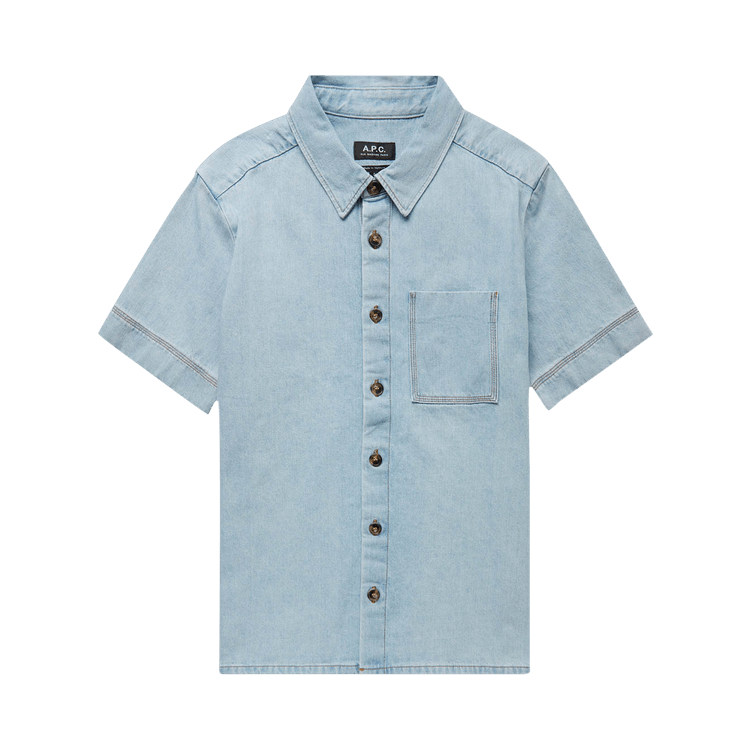A.P.C. Gil Short-Sleeve Shirt "Bleached Out"
