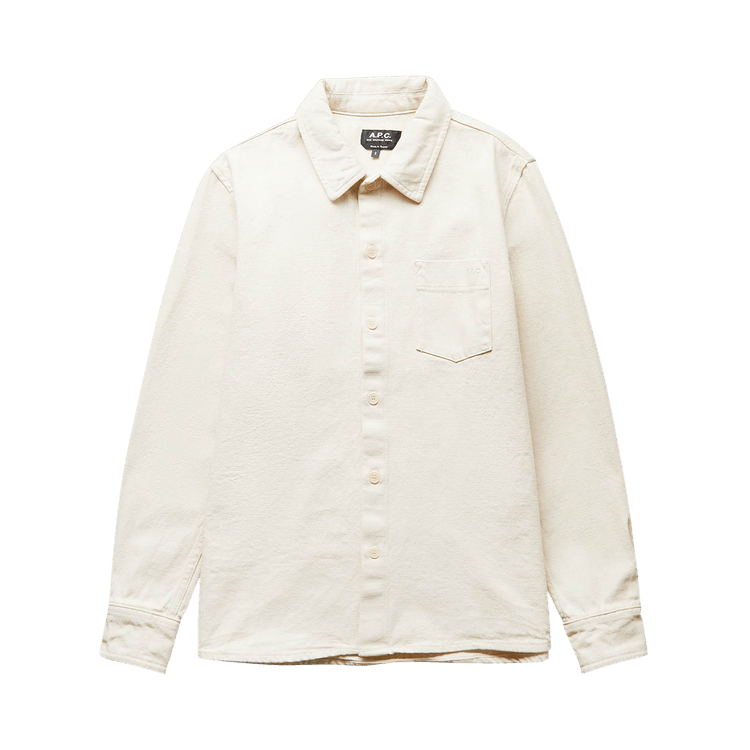 A.P.C. Victorio Denim Logo Overshirt "Ecru"
